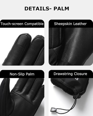 Venustas Heated Gloves& Women(Black, Large) & Heated Mittens(Black, Large) Bundle, Ultimate Hand Warming System with Finger Dexterity & Maximum Heat, 3-Heat Gloves & 14H Smart Mittens for All Winter A in Saudi Arabia