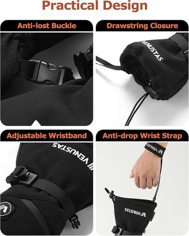 Venustas Heated Gloves& Women(Black, Large) & Heated Mittens(Black, Large) Bundle, Ultimate Hand Warming System with Finger Dexterity & Maximum Heat, 3-Heat Gloves & 14H Smart Mittens for All Winter A in Saudi Arabia