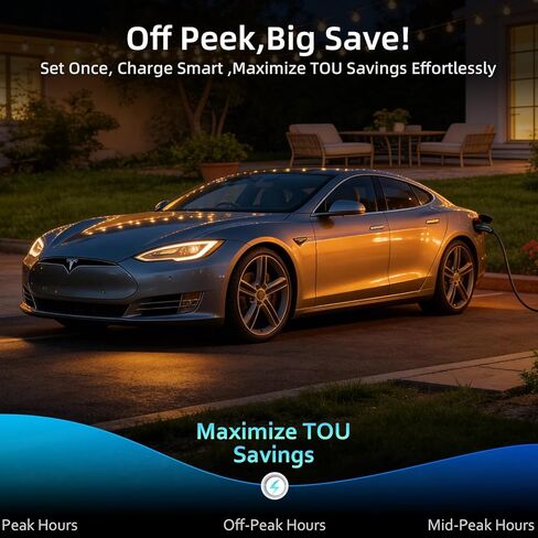 شحن متنقل من المستوى 2 والمستوى 1 لمدرج Tesla-ETL، شاحن سيارة كهربائي محمول 16 أمبير 110/240 فولت مع محول NEMA 6-20P إلى 5-15P، أسلاك تمديد 25 قدم، موصل NACS لجميع طرازات Tesla Y/3/S/X in Kuwait