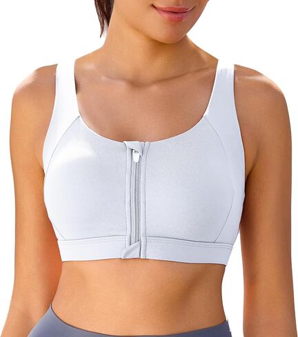 Vorcy Front Zipper Sports Bras Adjustable High Impact Sports Bras U Back High Support Yoga Bra with for Yoga & Gym Workouts in Saudi Arabia