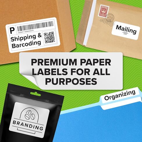 DYMO®-Branded LabelWriter Mailing Address Labels for LabelWriter Label Printers, White, 1-1/8" x 3-1/2", 6 Rolls of 350 (2100 Total) in Saudi Arabia