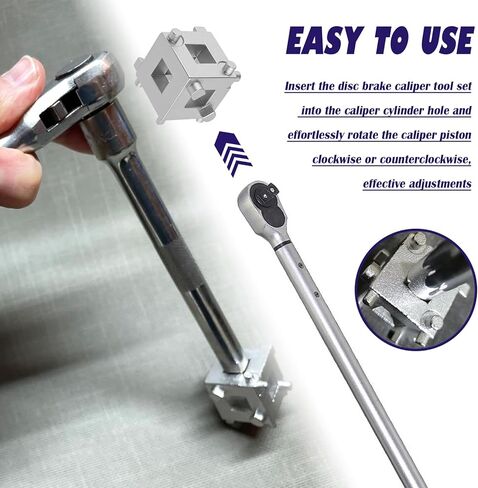 أداة ضغط فرجار الفرامل المكعب القرصي 3/8 بوصة، أداة ضاغط مكبس الفرجار مع محرك مربع 3/8 بوصة، أدوات مكبس الفرامل العالمية أدوات السيارة لصيانة أنظمة الفرامل in Kuwait