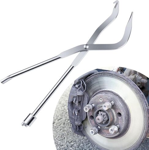 Brake Spring Pliers, Drum Brake Tool, Drum Double Ended Carbon Steel Vehicle Shoe Return Spring Installation Disassemble Tool, Auto Flexible Adjusting Pistonremoval Pliers for Most Cars in Saudi Arabia