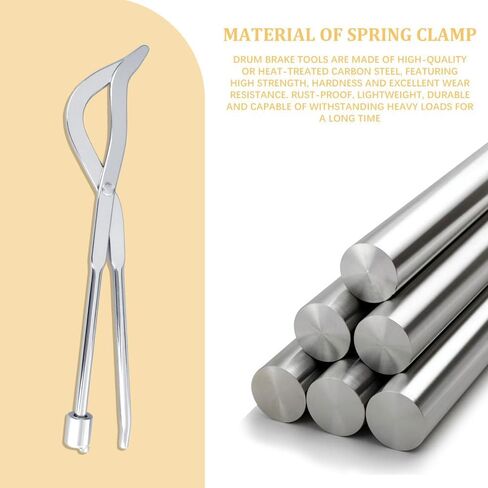 Brake Spring Pliers, Drum Brake Tool, Drum Double Ended Carbon Steel Vehicle Shoe Return Spring Installation Disassemble Tool, Auto Flexible Adjusting Pistonremoval Pliers for Most Cars in Saudi Arabia