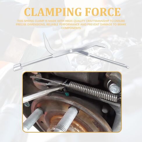 Brake Spring Pliers, Drum Brake Tool, Drum Double Ended Carbon Steel Vehicle Shoe Return Spring Installation Disassemble Tool, Auto Flexible Adjusting Pistonremoval Pliers for Most Cars in Saudi Arabia