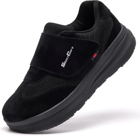 أحذية SILENTCARE لمرضى السكري للرجال ذات عرض واسع سهلة الارتداء للأقدام المتورمة، أحذية مشي قابلة للتعديل لكبار السن لتخفيف آلام القدم والاعتلال العصبي in Kuwait