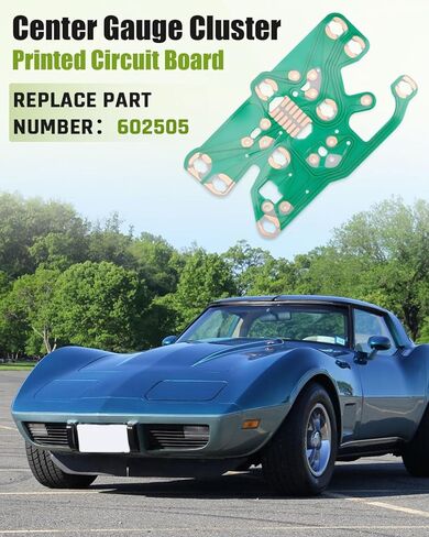 Center Gauge Cluster Printed Circuit Board Fits for Chevrolet Corvette C3 1977-1982, Fuel Gauge, Replacement 602505 in Saudi Arabia