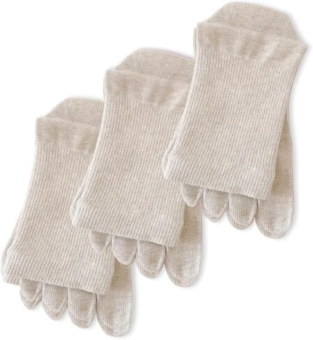 3Pcs Organic Cotton Toe Socks for Women,5 Finger Split Toe Separator Bunion Socks for Foot Alignment,Sensitive Skin in Saudi Arabia