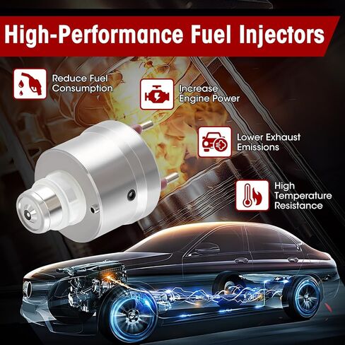 Set of 2 Fuel Injectors Compatible with Chevrolet Tahoe, Blazer, Caprice & GMC Yukon, C1500 & Buick Roadmaster & Cadillac Brougham & Isuzu NPR & Oldsmobile, Replace# 17111864 17112494 in Saudi Arabia