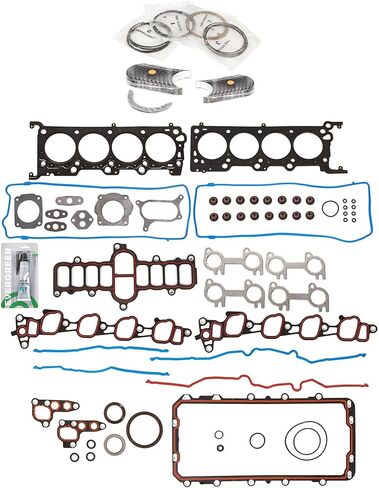Evergreen SA-5494197772-4 Full Gasket Set Bearings Rings Compatible With/For 2000 Ford F150 E150 Econoline 4.6 SOHC in Saudi Arabia