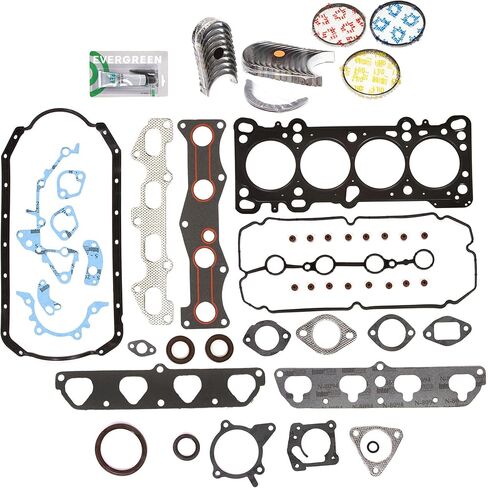 Evergreen SA-3129800578-5 Full Gasket Set Bearings Rings Compatible With/For 03-05 Kia Rio 1.6L DOHC A6D in Saudi Arabia