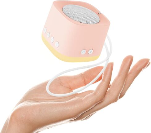 آلة صوت محمولة للنوم، آلة صوت ضوضاء بيضاء صغيرة للسفر مع ضوء ليلي كهرماني، قوة طويلة الأمد، 16 صوتًا مهدئًا، ذاكرة، مؤقت لخصوصية مكتب الأطفال للبالغين، الفندق in Kuwait
