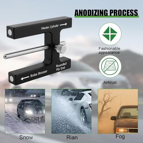 Car Brake Booster Adjustment Tool, Magnet Design Aluminum Vehicle Master Cylinder Push Rod Length Gauge, Automotive Brake Booster Pedal Depressor Tool, Universal for SUV, Truck, RV in Saudi Arabia