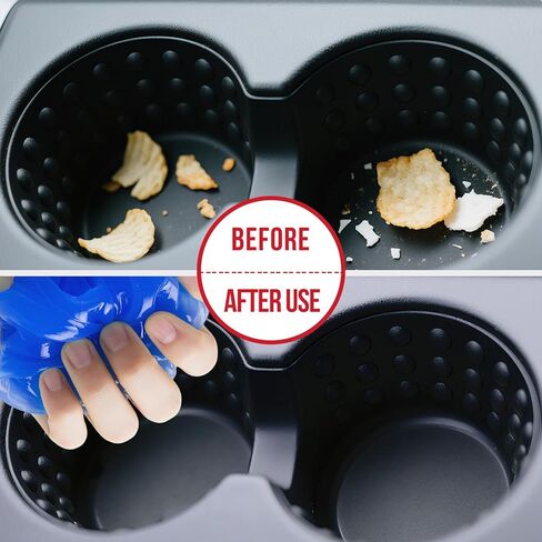 جل تنظيف السيارة، معجون تفصيل تنظيف السيارة، منظف داخلي عالمي للسيارة، ملحقات أدوات تفصيل السيارات لمعجون السيارة، لوازم أدوات تنظيف مثالية لإزالة الغبار، هدايا للرجال والنساء - 5.6oz in Kuwait