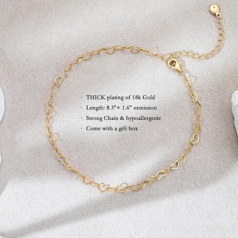 أساور الكاحل للنساء خلخال مطلي بالذهب 18 قيراط للنساء أساور الكاحل ذهبية أنيقة مقاومة للماء مع عين الشر واللؤلؤ والخرز وسلسلة بوهو اليومية خلخال الشاطئ هدية المجوهرات الصيفية in Kuwait