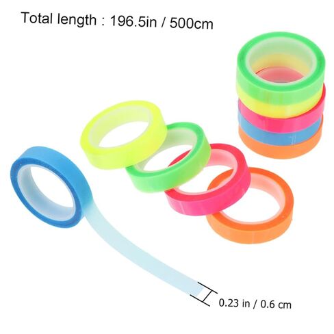 Gadpiparty 20Rolls Highlighter Tape Notepaper for Books Reading Tabs Removable Markers for Study School Supplies and Organization in Saudi Arabia