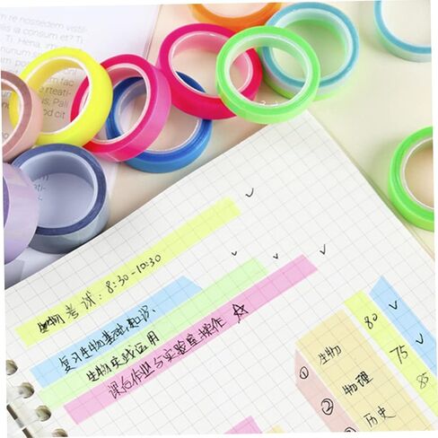 Gadpiparty 20Rolls Highlighter Tape Notepaper for Books Reading Tabs Removable Markers for Study School Supplies and Organization in Saudi Arabia