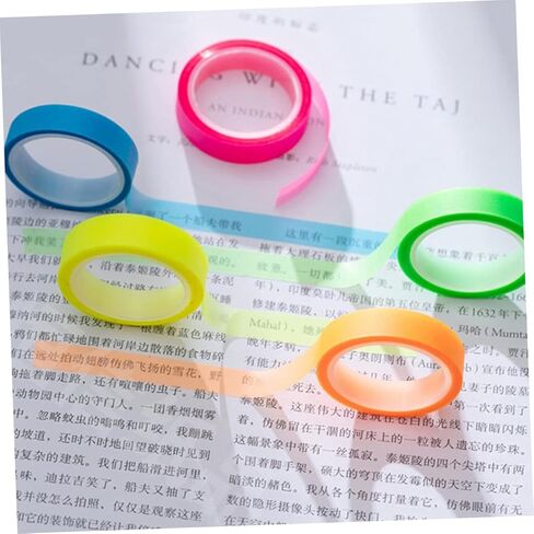 Gadpiparty 20Rolls Highlighter Tape Notepaper for Books Reading Tabs Removable Markers for Study School Supplies and Organization in Saudi Arabia