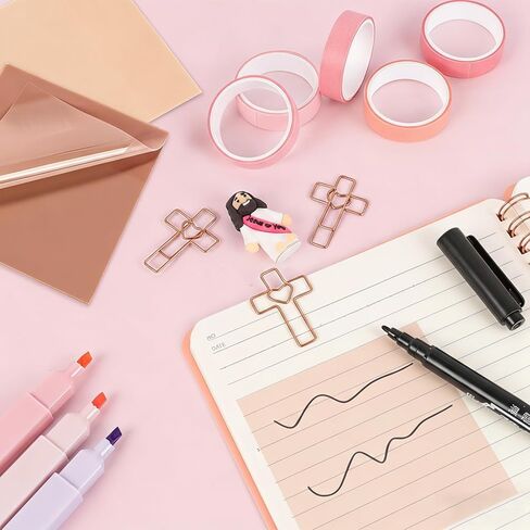 مجموعة لوازم دراسة الكتاب المقدس 14 في 1 للنساء، ملحقات يوميات الكتاب المقدس، علامات الكتاب المقدس، ملاحظات لاصقة شفافة، أقلام تمييز لا تنزف، بطاقات صلاة، شريط واشي، هدية مسيحية، وردي in Kuwait