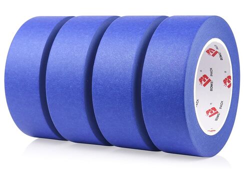 BOMEI PACK Painters Tape 1.5 inch Wide, 4 Rolls Red Masking Tape 1.5 inch x 60 Yards (220 Total Yards) Residue-Free Painting Tape for Labeling, DIY Crafting, Decoration and School Projects in Saudi Arabia