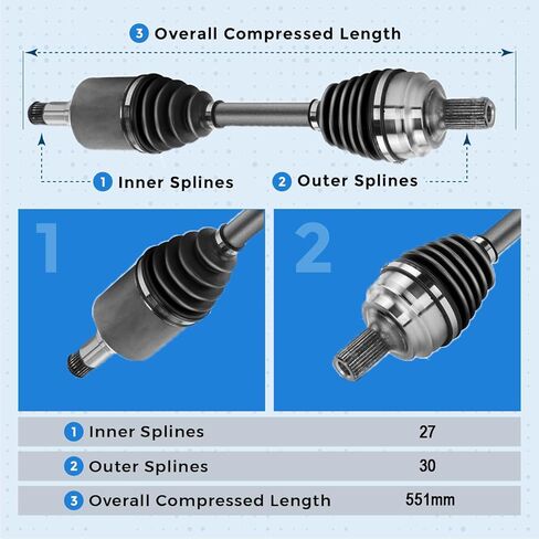 Front Right CV Axle Shaft for 2014-2015 Mercedes-Benz GLK250 2010-15 GLK350 AWD in Saudi Arabia