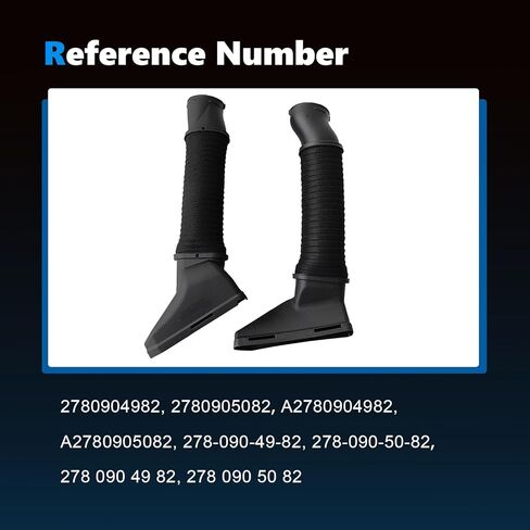 AUCERAMIC Left and Right Air Intake Hose Fit for Mercedes-Benz S550 S63 AMG 4.7L 5.5L 2014-2017 Replace# 2780904982, 2780905082, A2780904982, A2780905082 in Saudi Arabia