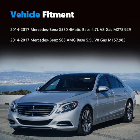 AUCERAMIC Left and Right Air Intake Hose Fit for Mercedes-Benz S550 S63 AMG 4.7L 5.5L 2014-2017 Replace# 2780904982, 2780905082, A2780904982, A2780905082 in Saudi Arabia
