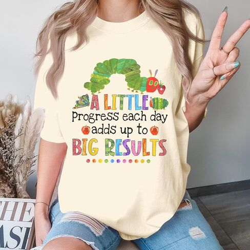 A Little Progress Each Day Shirt - Teacher Appreciation Shirts for Women - Teachers Back to School Gift in Saudi Arabia