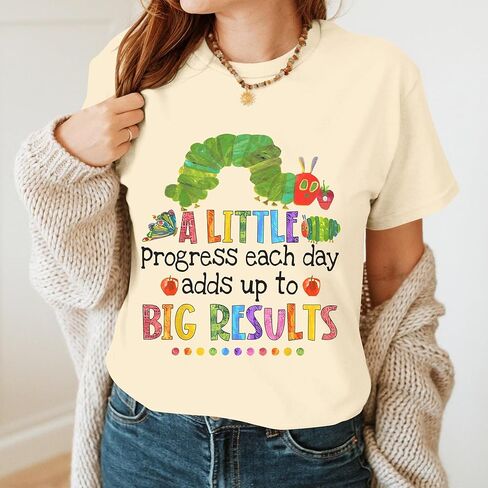A Little Progress Each Day Shirt - Teacher Appreciation Shirts for Women - Teachers Back to School Gift in Saudi Arabia
