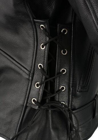 Mens Motorcycle Old School Police Style Classic Police style Patch access Leather Jacket in Saudi Arabia