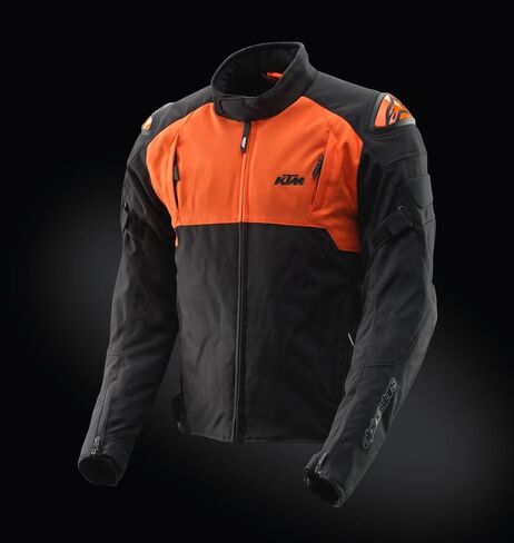 KTM Ampere Waterproof Jacket by Alpinestars, Black/Orange, 3PW23000150X in Saudi Arabia
