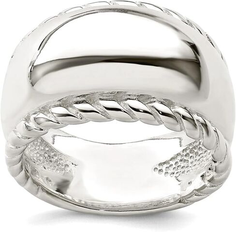 JewelryWeb 925 الفضة الاسترليني الصلبة الملتوية قبة مكدسة حلقة 13mm حلقة واسعة للنساء in Saudi Arabia