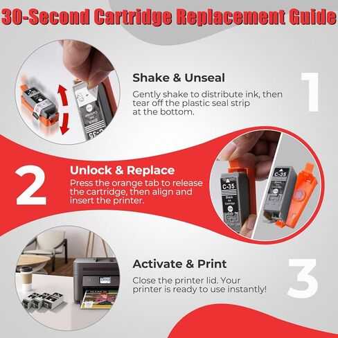 خراطيش حبر PGI-35 CLI-36 متوافقة مع PIXMA TR150 TR160 iP110 iP100 متوافقة مع خراطيش الحبر Canon 35 36 البديلة لطابعات PIXMA TR150 TR160 iP110 iP100 TR 150 in Kuwait