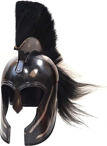 Trojan Helmet - Achilles - Steel with Black Crest in Saudi Arabia