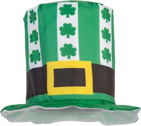 St.Patrick's Day Shamrock Clover Hat,Irish Green Top Hat,Costume Accessories Leprechaun Hat For Men Women (Green Hat A) in Kuwait