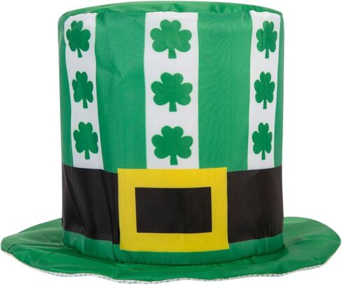 St.Patrick's Day Shamrock Clover Hat,Irish Green Top Hat,Costume Accessories Leprechaun Hat For Men Women (Green Hat A) in Kuwait