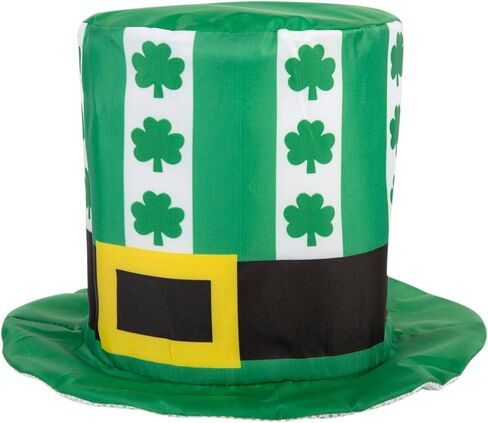 St.Patrick's Day Shamrock Clover Hat,Irish Green Top Hat,Costume Accessories Leprechaun Hat For Men Women (Green Hat A) in Kuwait