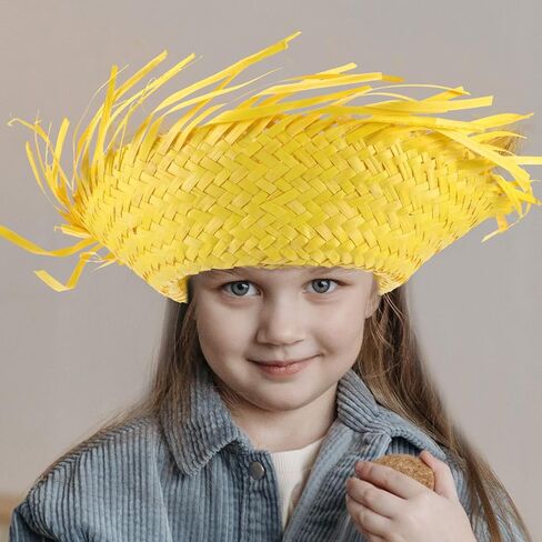 Angoily 2pcs Straw Luau Hats for Women Beach Hats Summer Sunscreen Handwoven Straw Costume Chicken Coop Sunflower Easter Party Decorations Outdoor Travel Vacation in Saudi Arabia