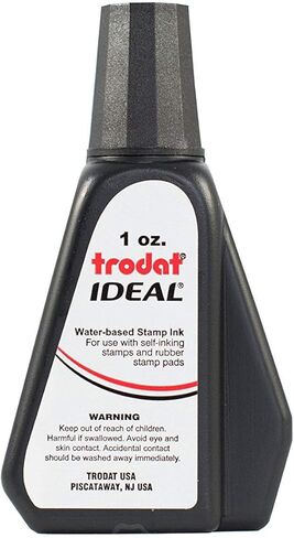 Trodat 45173 Ideal Premium Replacement Ink for Use with Most Self Inking and Rubber Stamp Pads, 1oz, Black in Saudi Arabia