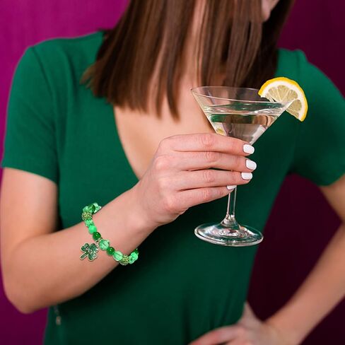 FAERLIIRY St. Patricks Day Earrings Necklaces Bracelets Beaded Bracelets Shamrock Necklaces Jewelry Set Green Clover Hat LUCKY Irish Party Parade Necklace in Saudi Arabia