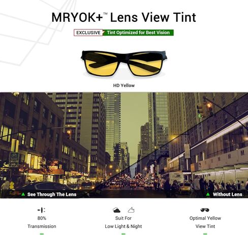 عدسات Mryok+ مستقطبة بديلة لـ Oakley Latch OO9265 - HD أصفر in Saudi Arabia