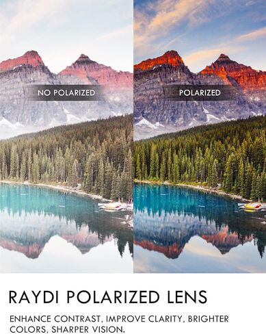 عدسات بديلة من البولي كربونات Raydi لنظارات RayBan Meta Wayfarer RW4006 مقاس 50 مم - بني متدرج رمادي فوتوكروميك - غير مستقطبة in Saudi Arabia