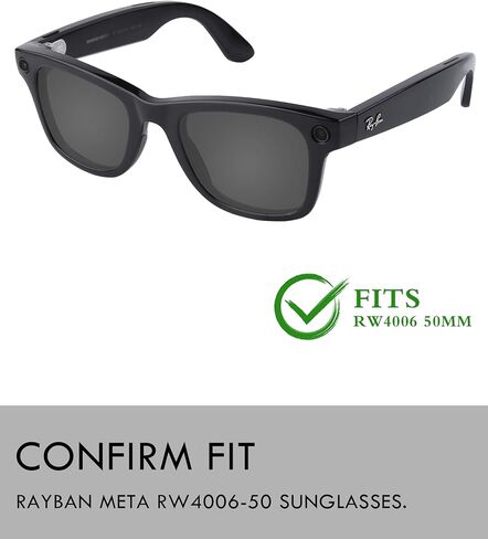 Raydi Polycarbonate Replacement Lenses for RayBan Meta Wayfarer RW4006 50mm Sunglasses - Silver Titanium Photochromic - Non - Polarized in Saudi Arabia