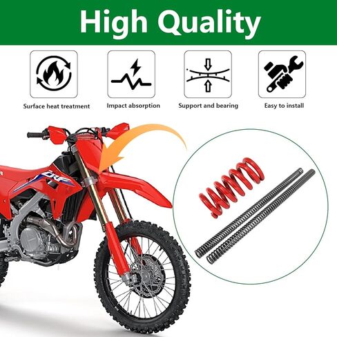مجموعة الشوكة الأمامية والخلفية تناسب XR100R CRF100F CRF125FB عجلة كبيرة 1987-2004، نوابض دراجة نارية شديدة التحمل in Saudi Arabia