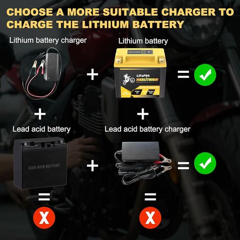 بطارية ليثيوم للدراجات النارية 12 فولت 8 أمبير 480 أمبير، بطارية BMS LiFePO4 Powersport الذكية تحل محل YTX12-BS، YTX14-BS، YTX16-BS، YTX20L-BS، متوافقة مع ATV، UTV، الثلج، القوارب البخارية، جزازة العشب in Kuwait