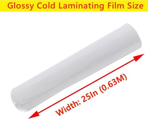INTBUYING 0.69x54Yard 2Mil Thickness Glossy UV Luster Vinyl Cold Laminating Film 25inchx164ft for Laminator Machine Usage in Saudi Arabia