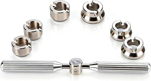 Watch Case Opener 5537, Professional Watch Repair Tool Kit with 6 Dies (18.5-29.5mm) - Watch Back Remover & Case Opening Tool for Rolex Tudor Repair in Saudi Arabia