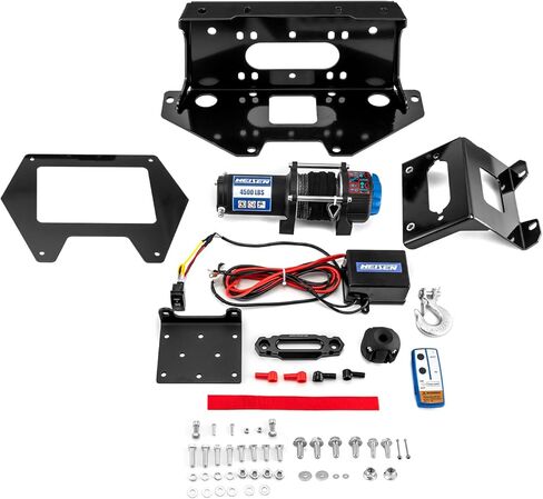 WeiSen 4500lb 12V Electric Winch Kit w/Winch Mount and Rocker Switch Compatible with Polaris RZR PRO XP 4 2020-2024, with Synthetic Line Hawse Fairlead and Hook Stopper in Saudi Arabia