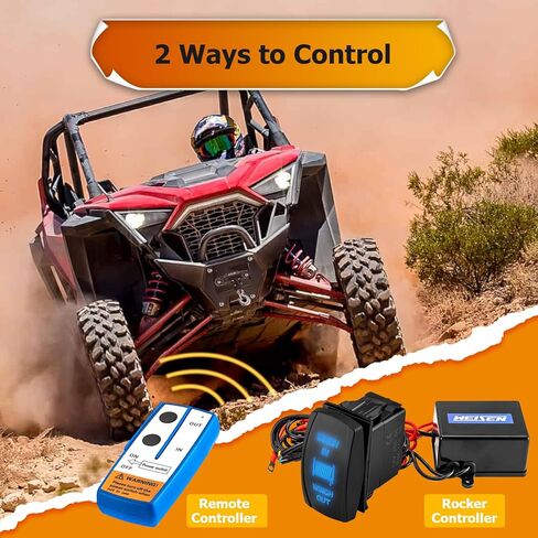 WeiSen 4500lb 12V Electric Winch Kit w/Winch Mount and Rocker Switch Compatible with Polaris RZR PRO XP 4 2020-2024, with Synthetic Line Hawse Fairlead and Hook Stopper in Saudi Arabia