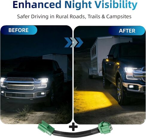 لـ 2015-2020 فورد F-150 وF-150 رابتور، 2017-2022 سوبر ديوتي (F-250/F-350) | وحدة تجاوز سرعة أضواء المرآة | حافظ على الأضواء مضاءة بسرعة تزيد عن 6 ميل في الساعة، وحزام التوصيل والتشغيل in Kuwait